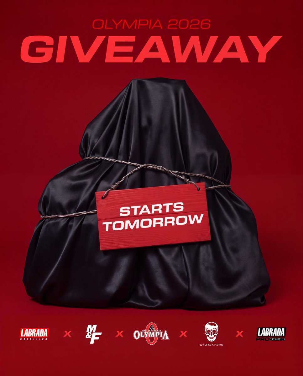 mandfhers's tweet photo. The Olympia Isn’t Over

Mark your calendars - One lucky winner will be chosen Friday October 10th. @Labrada_NTRN @gymreapers https://t.co/2DVfKCiHd6