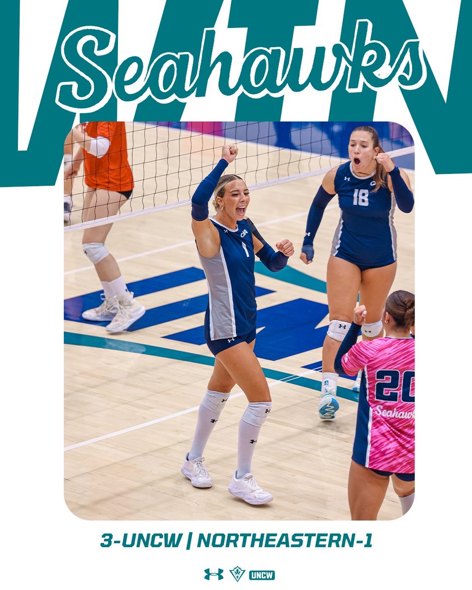 UNCWVolleyball's tweet photo. another 𝑾𝑶𝑵 👏

#SeahawkVolleyball https://t.co/cUcakeuP1f