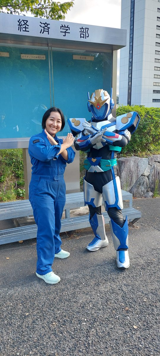 VATTENGER's tweet photo. シンわくわくフェス2026.9.23
福岡大学にて
大好きな植松さん
植松電気の社員　中道さんと😊

ばってんジャーを通して
植松さんの｢思うは招く｣を伝えていき
｢どうせ無理｣が無くなる世の中にしていきます！
#ばってんジャー
#植松務
#思うは招く
#宇美町ヒーロー https://t.co/zNJhweI4Ob