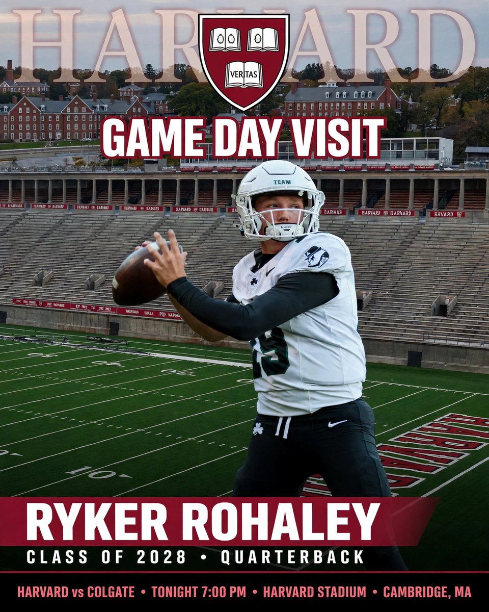 Ryker_Rohaley's tweet photo. On my way across the country for this. @HarvardFootball invites, you go! https://t.co/X2VfHxoTdD