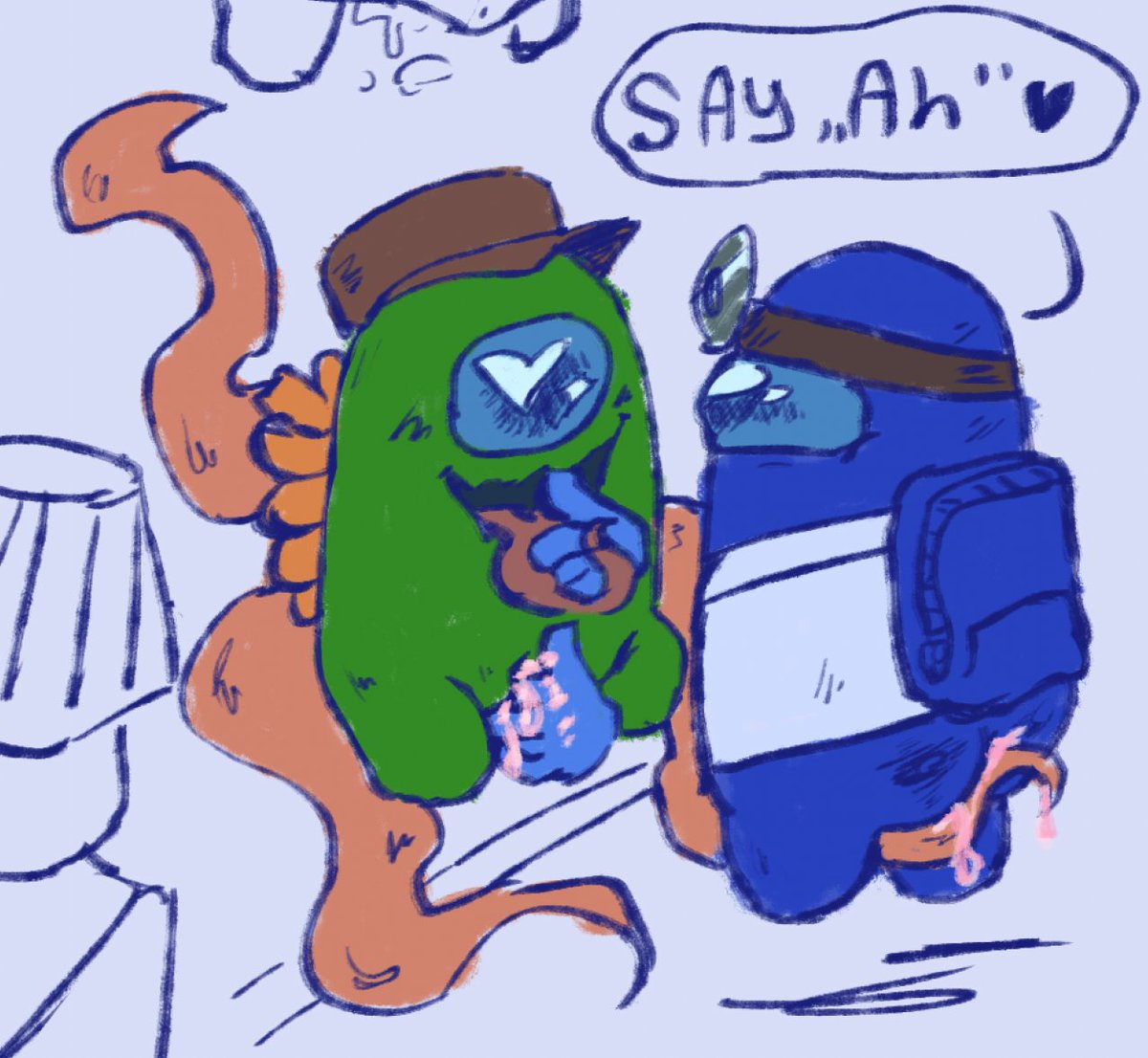 rottingpate's tweet photo. Blue is such a good doctor 
#amongusnsfw #nsfwamongus https://t.co/CeeNgn3v8g