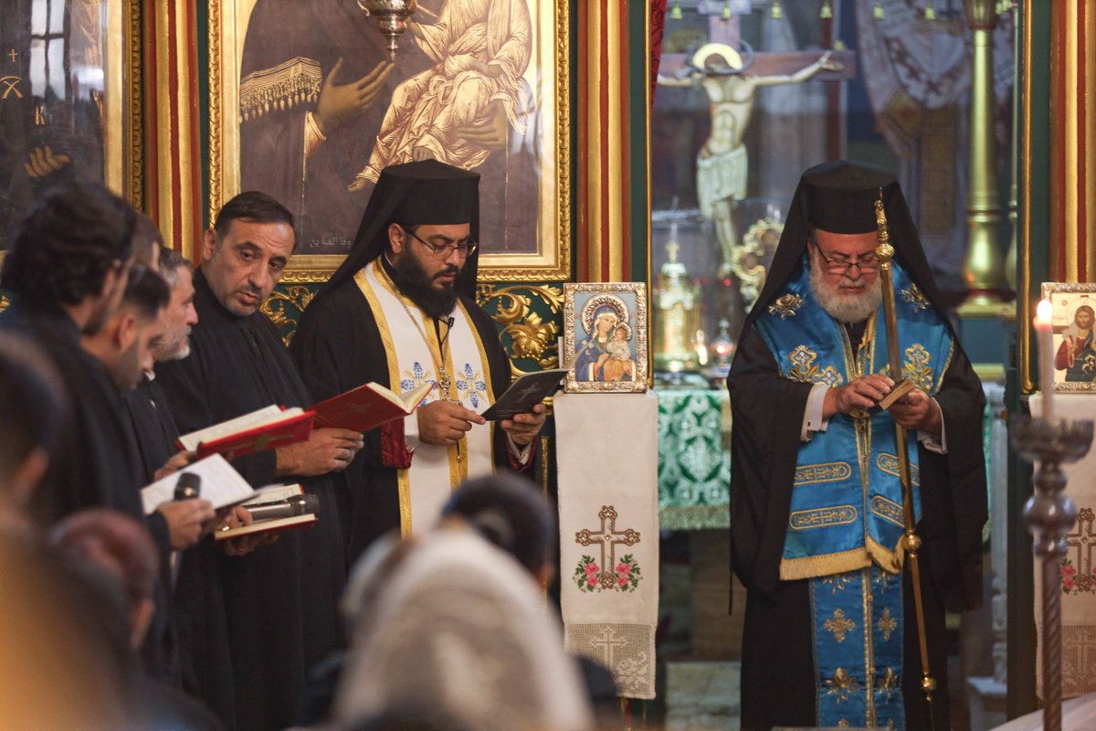Muslim's tweet photo. Funeral held at Saint Porphyrius Church for Palestinian Christian mother Maysa Abu Daoud and her daughter Mary.

They were both k*lled in an Israeli airstrike on their home in Gaza City. https://t.co/QqlTAm0eH6