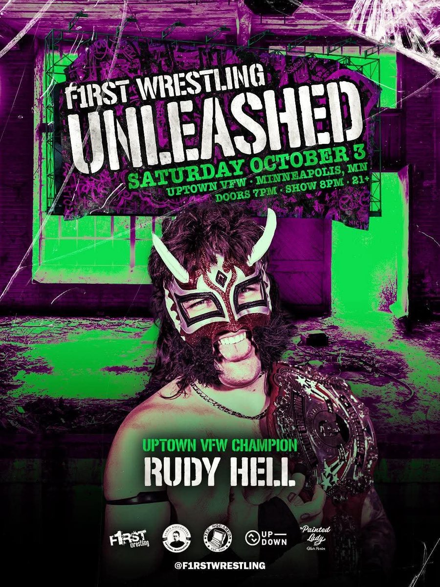 RUDYASHELL's tweet photo. TONIGHT!! IT'S TIME TO GO BACK TO WHERE IT ALL STARTED.

RUDY HELL AND @f1rstwrestling RETURNS TO THE UPTOWN VFW....

DONT MISS IT, I SURE AS HELL WONT. https://t.co/OnpBVG9M38
