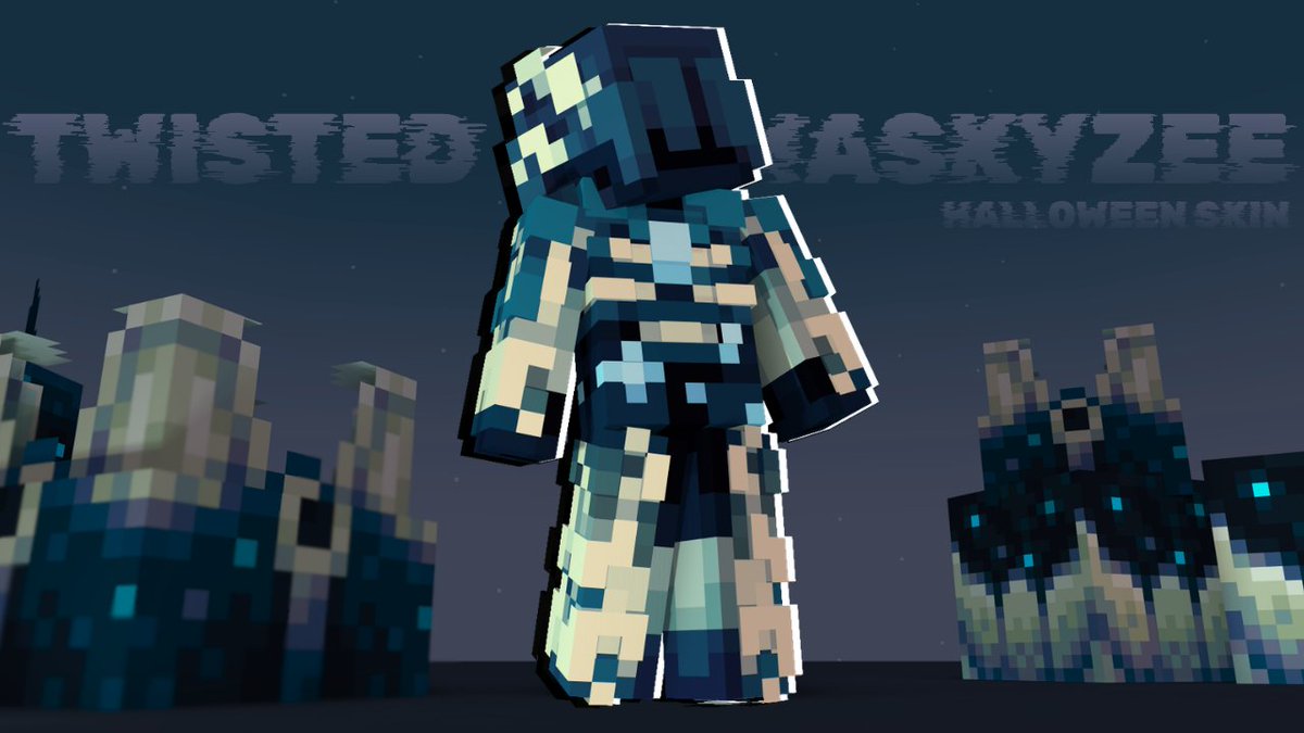 maskyzee's tweet photo. 🎃✨ I am ready for halloween season!!

Made myself a skin based on the warden 💙 https://t.co/QVqlZutWsq