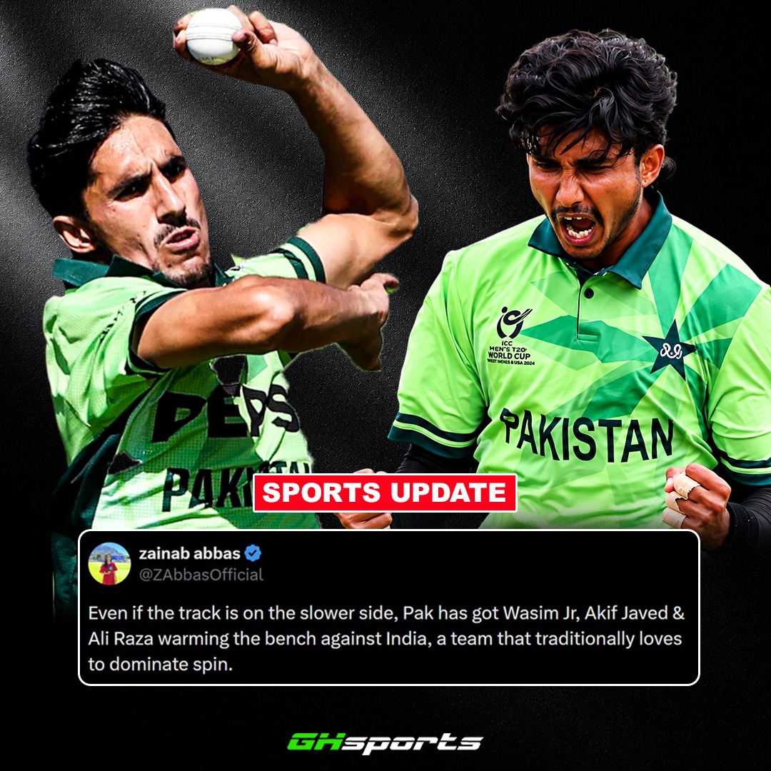 GHSports_'s tweet photo. ZAINAB ABBAS QUESTIONS PAKISTAN’S SELECTION VS INDIA!
#ZainabAbbas #PAKvIND #PakistanCricket #TeamSelection #CricketNews https://t.co/1z1TifURwR