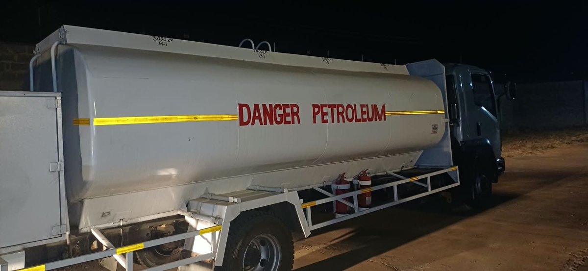 OleItumbi's tweet photo. Police in Kiambu have intercepted a petroleum tanker allegedly concealing 10,000 litres of ethanol. Three people arrested.

Kirinyaga's 24-hour roadblocks are disrupting the movement of illicit and counterfeit alcohol. Kiambu is tightening the net too.

County by county. Route by route. Den by den.

To the merchants of POISON, your circle is getting smaller.

Keep sharing information.

Asante DP @_KithureKindiki for supporting this fight.

WE WILL NOT RELENT.