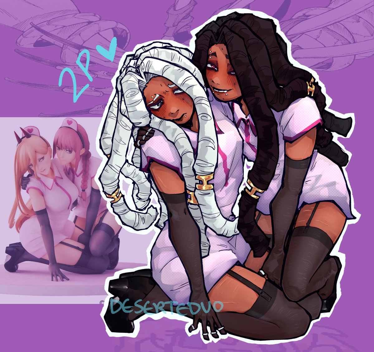 deserteduo's tweet photo. 2p x jabber redraw of that one makima figure https://t.co/4rPoStAJSr