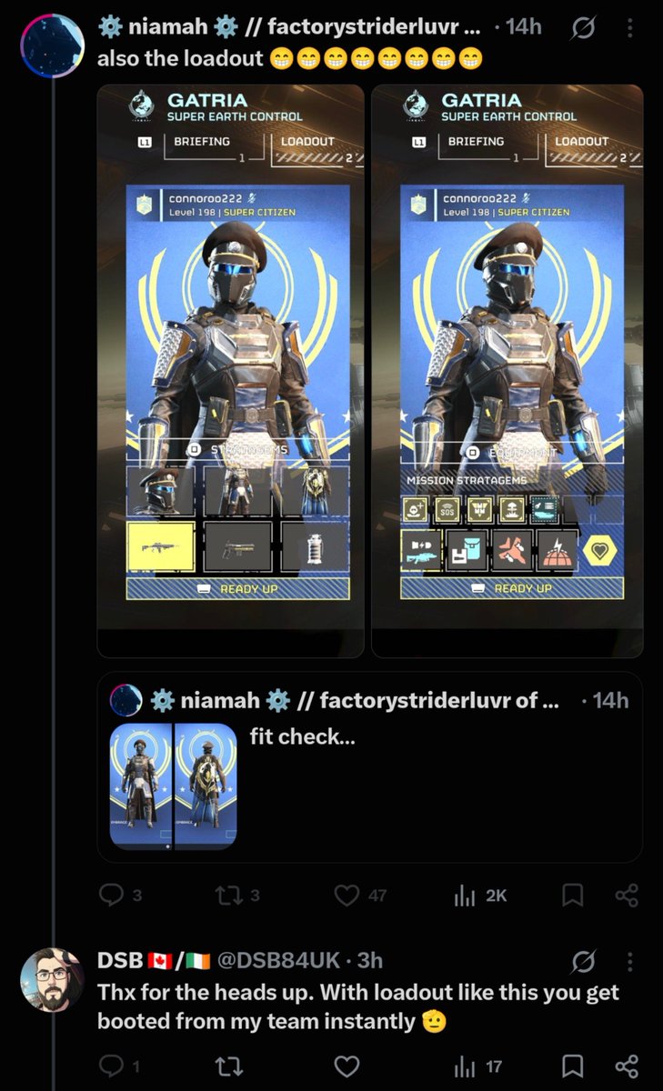 DSB84UK's tweet photo. Poor little guy couldn't handle the argument, took the last breath on pointless reply before blocking me 😆 Shoot on sight, waste of space. #DiverTourist  #Helldivers2 https://t.co/MYlMWXDvjl