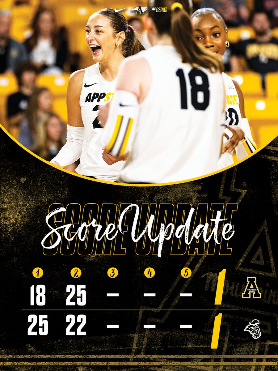 AppStateVB's tweet photo. End of Set 2 | App State 25, Coastal 22

#OverTheTop https://t.co/1UjDAkVglx