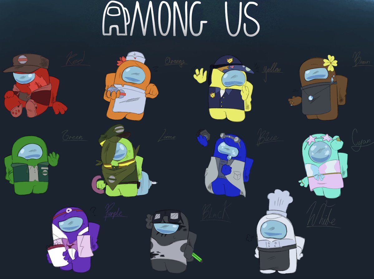 luxiemn's tweet photo. #AmongUsShow — SWAP/SHUFFLED ROLES AU

I’ve seen a lot of these types of aus around! I couldn’t help myself.

Originally began as a “What if” with Purple being the doctor instead of security but it ended up branching out a lot lol

Vers with/without text/descriptions https://t.co/U1nAmRP02O