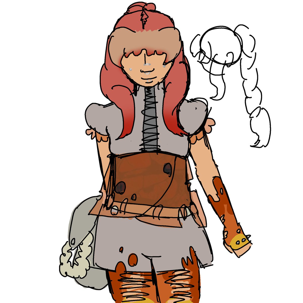 Spac_3_Cad_3_t's tweet photo. I was thinking about my oc and fucking around with her outfit so anyways new design:) also shes a cleaner because #art #oc https://t.co/RtjxzrgyfX