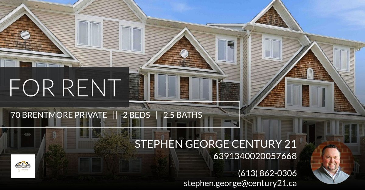 georgeCentury21's tweet photo. Know someone who is looking for a new home to rent? Tag them below to show them this great opportunity! Don't hesitate to give me a call at (613) 862-0306 with any questions.

Stephen George 
Realtor @ Century 21
Talk/Text 613-862-0306 
https://t.co/jogNwr7lN5 https://t.co/U4tDin0npd