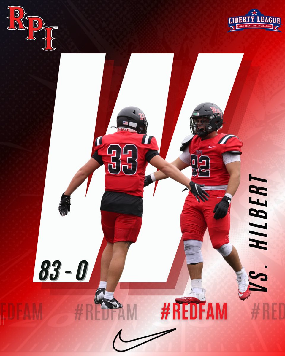 RPIFootball's tweet photo. 🔴⚫️ Final 🔴⚫️

#REDFAM #TEAM140 #d3fb https://t.co/DgKNORnrOi