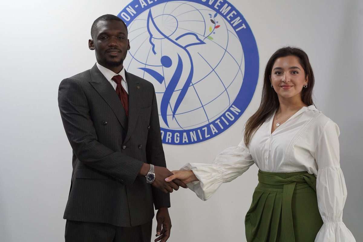 Belshagy's tweet photo. I was honored by the outgoing chairperson of @namyouthorg Ms @leylahasanova21 at our secretariat in Baku, Azerbaijan with a welcome reception. It provided me an opportunity to interact with the staff and discuss the future of the organization, preparing grounds for my assumption. https://t.co/7MrHloy1aI