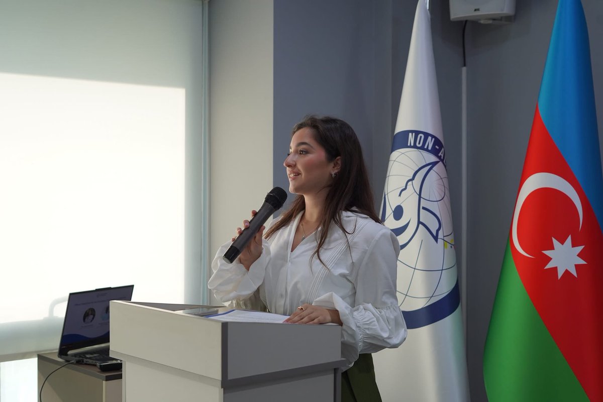 Belshagy's tweet photo. I was honored by the outgoing chairperson of @namyouthorg Ms @leylahasanova21 at our secretariat in Baku, Azerbaijan with a welcome reception. It provided me an opportunity to interact with the staff and discuss the future of the organization, preparing grounds for my assumption. https://t.co/7MrHloy1aI