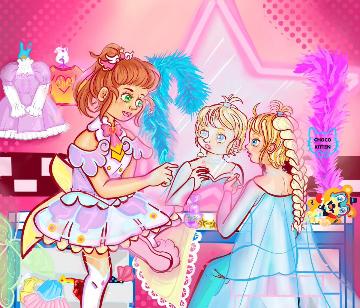 Glamrockfremmer's tweet photo. Thank you @chocokittenGb for doing an arttrade with me ^^
Ayaka and Madison playing dress up
#fnafoc #arttrade #fnaf https://t.co/A8rcbFBtVM