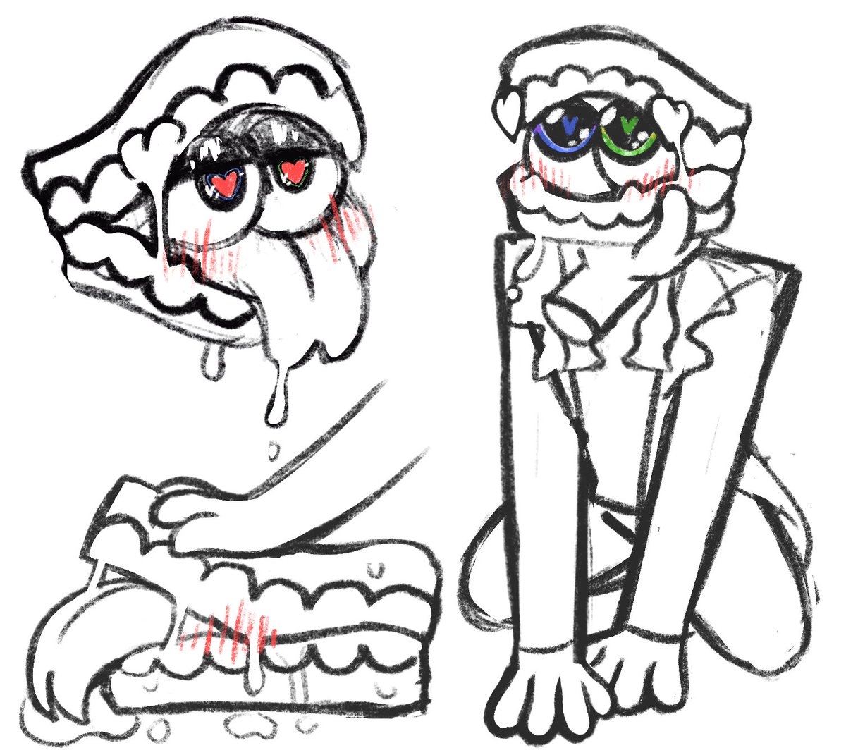 Karmahalflander's tweet photo. Some Caine making horny faces to kick off kinktober. #genitalcircus still can’t believe that’s the tag y'all went with #tadcnsfw https://t.co/BJ7X7WzRGb