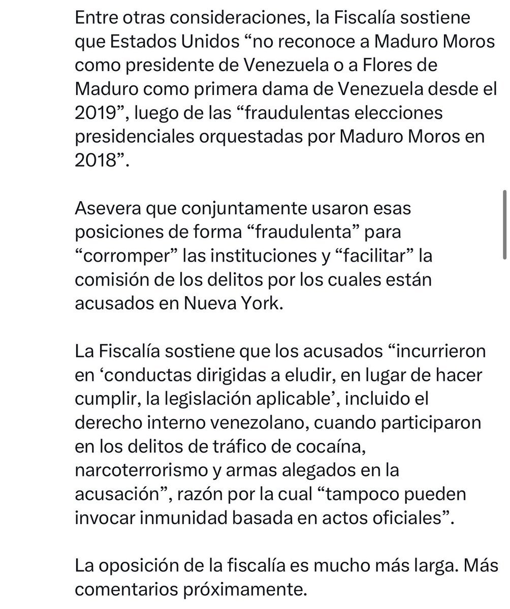 Howardhelps3's tweet photo. La fiscalía no reconoce a Maduro como presidente por las elecciones chimbas donde perdió.. En consecuencia, Delcy, nombrada por maduro "vicepresidenta",  tampoco puede ser reconocida como "presidente encargada" y actualmente demuestra un vacío de poder en Venezuela. https://t.co/ThUa0Thmwp