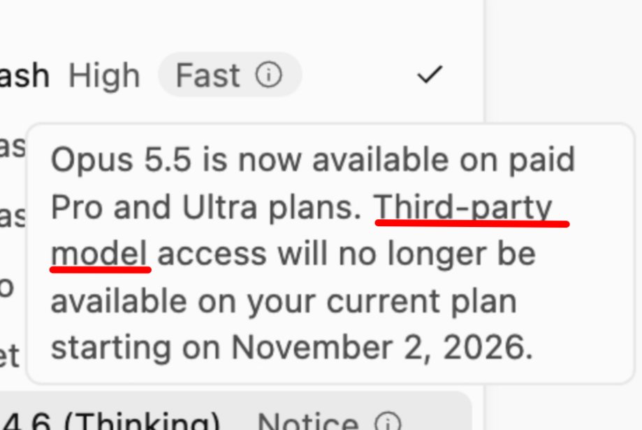 Zan_ei__'s tweet photo. @zoldyg77 @xoaanya The note only says they're cutting off third-party models, so we still don't know if Argon will be available for Pro users on promo plans https://t.co/5F71gKqQmD
