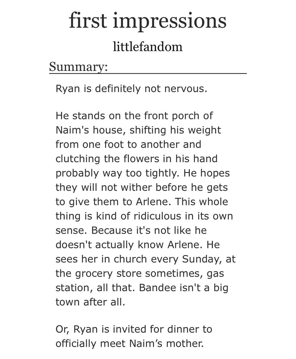 littlefandom4's tweet photo. my work for today’s #ryanaimweek2026 day 6 prompt alternate universe is out!! 💕 https://t.co/fGKKe3bzdw enjoy a “what if” world where arlene is supportive of naim and ryan’s relationship #healings https://t.co/OZtRTfqlaX