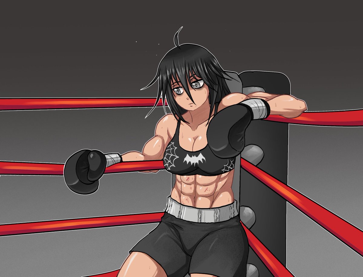 snowwingtrees's tweet photo. "poi just standing in her corner, with her opponent trying to beat the count, while poi is just there, lost in thoughts..."

big shout outs to one of my best friend for this amazing late b-day gift they presented to me

🎨: @Danito_arts https://t.co/f75IuUbSuC