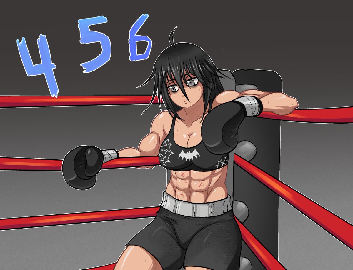 snowwingtrees's tweet photo. "poi just standing in her corner, with her opponent trying to beat the count, while poi is just there, lost in thoughts..."

big shout outs to one of my best friend for this amazing late b-day gift they presented to me

🎨: @Danito_arts https://t.co/f75IuUbSuC