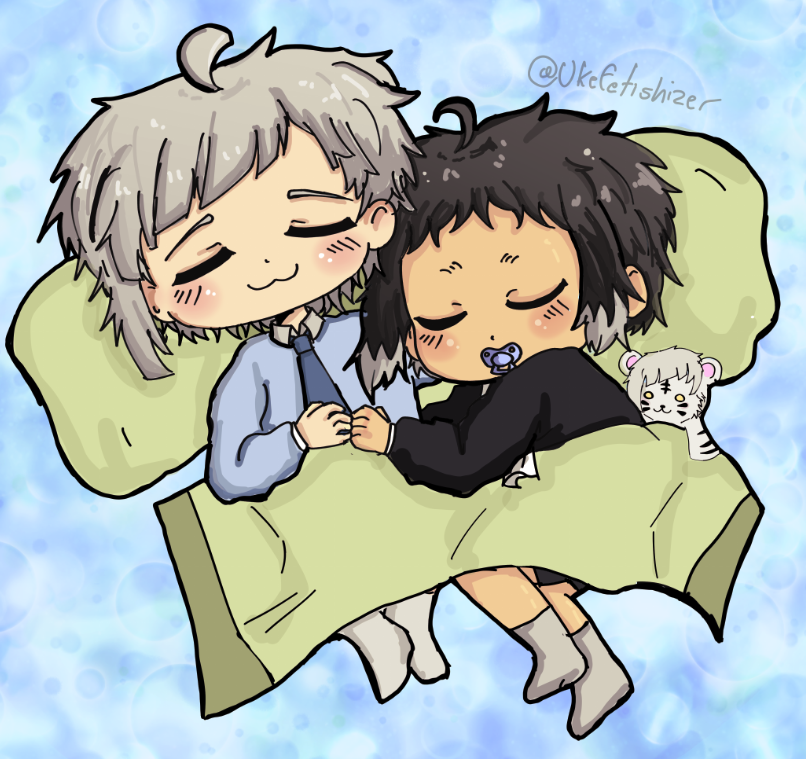 UkeFetishizer's tweet photo. ᶻ 𝘇 𐰁 (っ. -｡) these r the sleepiest babies in Yokohama #Akutagawa #Atsushi #sskk https://t.co/Jp51nbGpRw