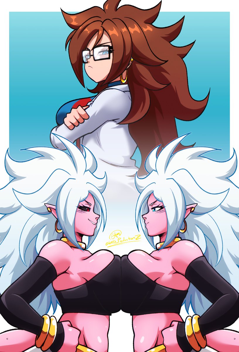 KAD_ProductionZ's tweet photo. Android 21 commission!

-Rivaling copies- https://t.co/H5Vg8Q2bI0