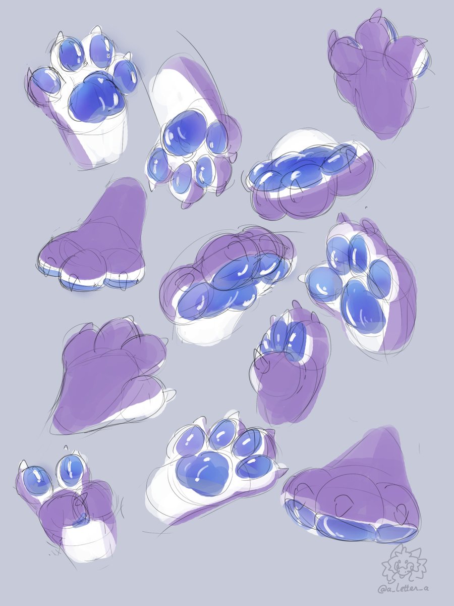 a_letter_a's tweet photo. purple paws https://t.co/Gx0zx1lO4O
