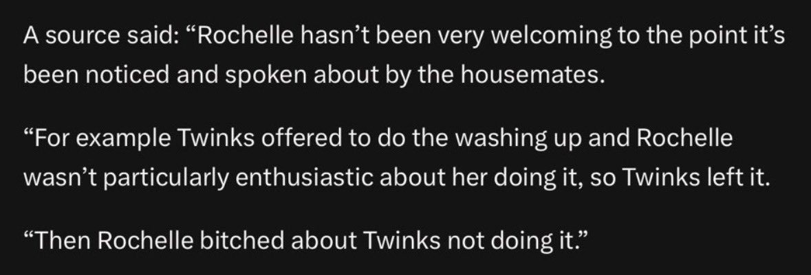 harrisoniscool6's tweet photo. > wants johanne out so she can be “herself” 
> johanne is evicted
> continues being a moody hag 

sorry you won’t ever convince me rochelle is a victim, she just couldn’t handle johanne clocking her white tears everyday, nasty pathetic woman #bbuk https://t.co/f2PWLf8plg
