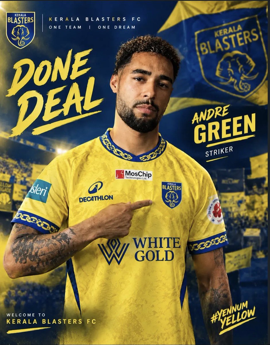 manushamil122's tweet photo. Kerala Blasters FC have made their first foreign signing for the season. It's Andre Green, who has previously played for Aston Villa, Portsmouth and Sheffield United. The 28-year-old can play as striker/winger. Green has already joined KBFC preseason camp  :- @MarcusMergulhao https://t.co/BIsEzK5cRV