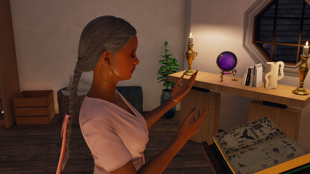 WickedNFine's tweet photo. The new magic mod in inZOI has been so fun to play with. I made my Black Charmed family. Except I made the daughters live with their mom rather than grandma. https://t.co/EeNRqgB8K7