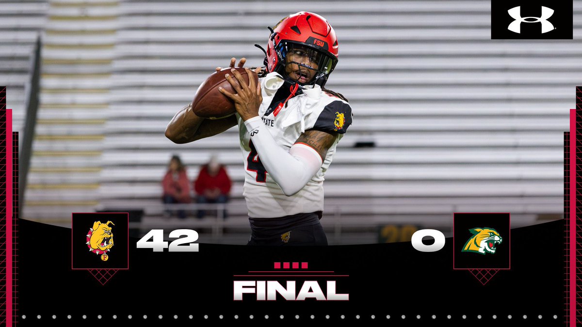 FerrisFootball's tweet photo. Top-ranked @FerrisFootball rolls to a big win to open GLIAC play at Northern Michigan! https://t.co/1wD8wpNVCj