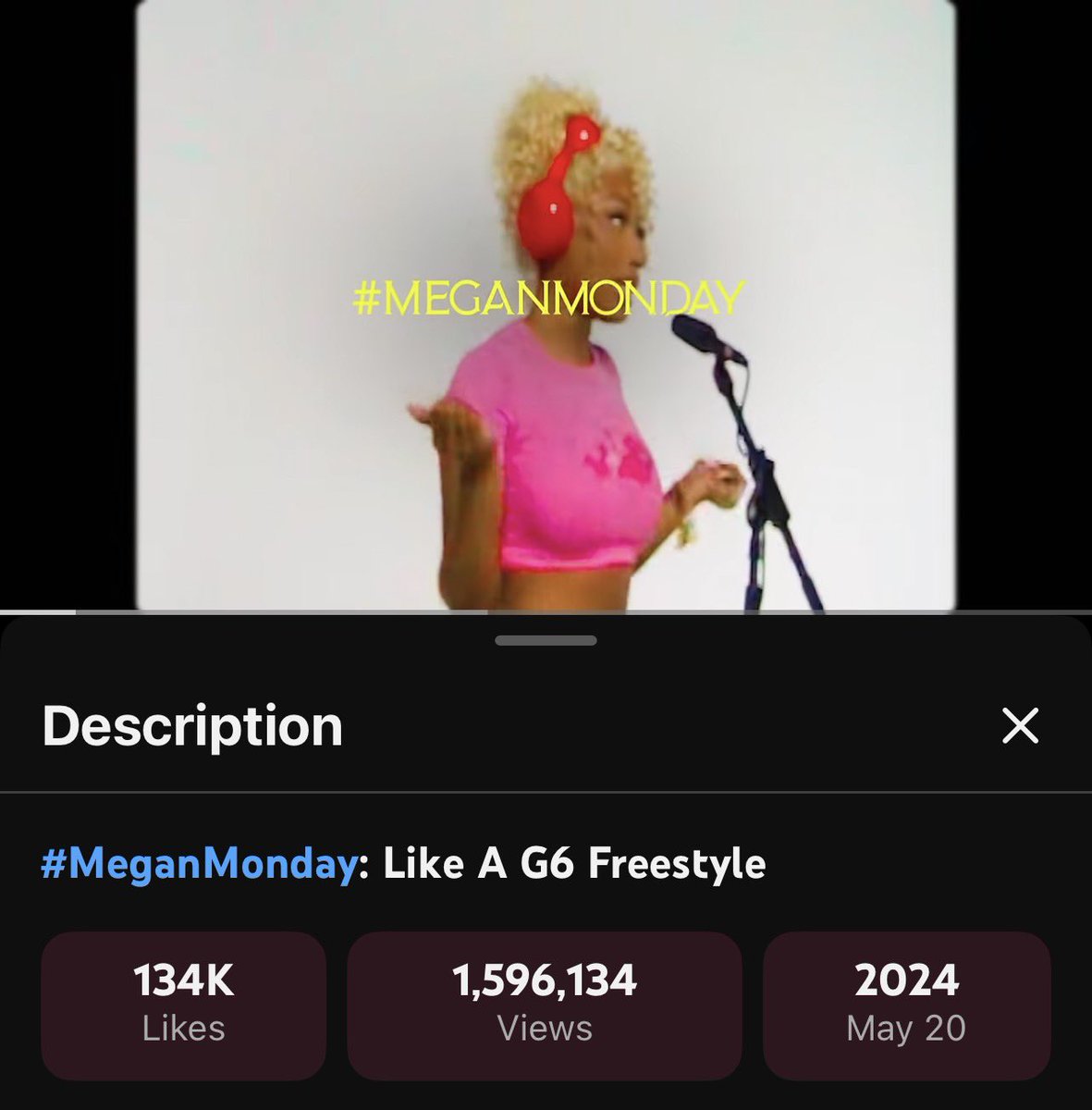 HGPStats's tweet photo. ‘Tina Tuesday Freestyle’ has surpassed ‘Like A G6 Frestyle’ in total likes and views on YouTube in less than a week!

#TinaTuesday ❤️‍🔥 https://t.co/BDMN506Caz