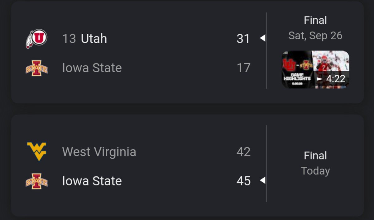 ScalleysBurnerr's tweet photo. Utah really held this powerhouse Iowa State team to 14 points 😭 https://t.co/72ttFV1IIf