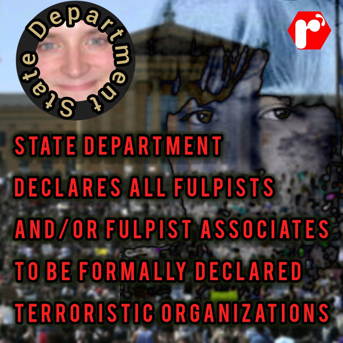Rooterrs's tweet photo. 🚨JUST IN🚨

Secretary of State @herr_chud has officially declared Fulpists and all fulplian bad actors to be terroristic by nature. 

These individuals are now formally declared a threat to national security so that any and all executive or military action may be used on them. https://t.co/CM4hOueKfJ