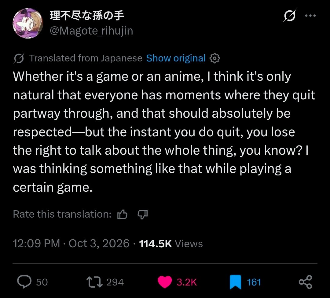 ChibiReviews's tweet photo. Rifujin the author of Mushoku Tensei made a statement about how you lose the right to talk about something if you quit on it early 

This is likely thanks to the Ludwig stuff going viral. https://t.co/grNd9QmoMJ