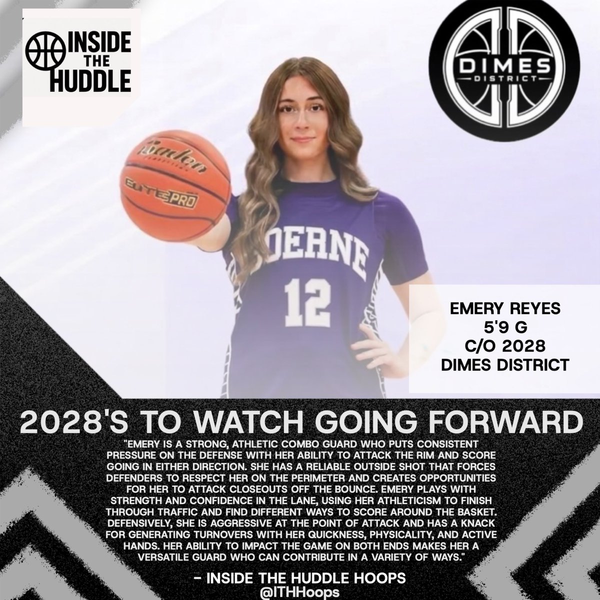 ITHHoops's tweet photo. 2028 5’9 G Emery Reyes (@DimesDistrict) should be on a plethora of college radars this Fall and Spring! 

@EmeryReyes12 

Check out the latest article on Emery‼️
https://t.co/biuMLKBmBZ… https://t.co/FXfnEgHnNt