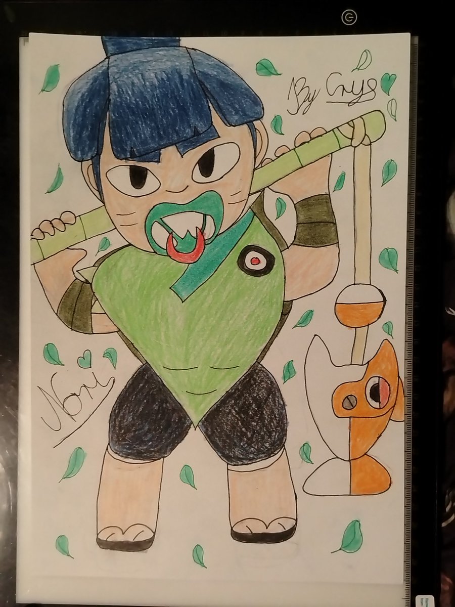wolfcryxFR's tweet photo. Nori The Cute little fishing boy 💚 🐟💛 #Fanart #Brawlstars #Nori #Fishing https://t.co/uPRSlA828s