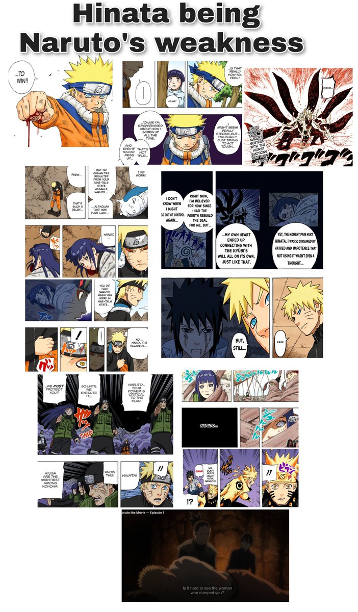 anastascristos's tweet photo. Idk, but NaruHina is unique in that the same girl is both the protagonist's weakness and his strength. Naruto is emotionally affected whenever something happens to her, but she's also the one who can lift him back up in moments of crisis. 🧵 https://t.co/mufpr0DYWC