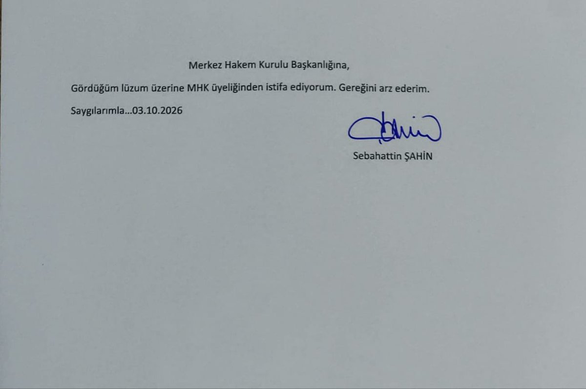 haskologlu's tweet photo. Merkez Hakem Kurulu 4. Bölge Sorumlusu Sebahattin Şahin’in istifası: https://t.co/Y98pEfr2RS