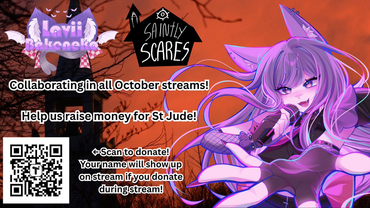 LaviiBakeneko's tweet photo. My schedule for next week! If I can get to the store, I may end up doing a handcam stream teaching hand-sewing skills! Friendly reminder: all October streams have a code benefiting @StJude through @SaintlyScares! https://t.co/9Ncm3Jf3oE