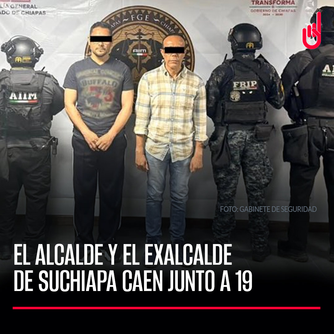 SinEmbargoMX's tweet photo. ✅ #Actualización ¬ El Alcalde y el exalcalde de Suchiapa caen junto a 19 mandos y policías municipales https://t.co/XUA7q7Qiyp