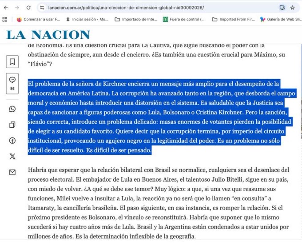 porqueTTarg's tweet photo. "Pagni"

Porque el periodista de La Nación pidió la liberación de Cristina Kirchner porque le parece que "no es justo que la gente no pueda votar a quien quiere elegir". https://t.co/Sy0IjFRFID