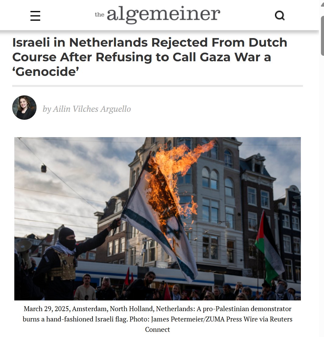 mboudry's tweet photo. “I only want to work with people at my school who share the same view on the Palestinian genocide. I only want students who oppose genocide [...] You deny it, and I don’t like that. I wish you all the best at another school.”

In essence this is what my rector (of @UGent) has told me as well: if you question the “Gaza genocide” as a researcher, you are “crossing a line that should not be crossed,” and you will no longer be protected by academic freedom.

None of this is a coincidence. The "Gaza genocide" is enforced as an ideological litmus test precisely because there is not a shred of evidence for it, and because believing it requires an extraordinary degree of ignorance and willful blindness (https://t.co/T1Ctank9Ea). That makes it perfect for signaling ideological allegiance and submission. You have to utter the g-word, or else...

I still find it hard to believe that this blood libel has captured almost the entirety of academia, legacy media, and liberal institutions across Europe—with Germany as a partial exception. And eventually everyone folded, or was cowed into silence, even some of my friends who should know better (https://t.co/Te3PjTbIm3).

https://t.co/EUYClv6XOu