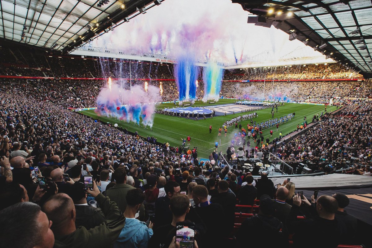 TheGameCaller's tweet photo. Wakefield Trinity end a 58-year wait to be Rugby League champions as they claim a deserved 23-10 Grand Final success over Warrington Wolves at Old Trafford.

A wonderful season filled with precious moments, ending in the prize Matt Ellis and Darryl Powell worked so hard for. https://t.co/YR6mSchFWd