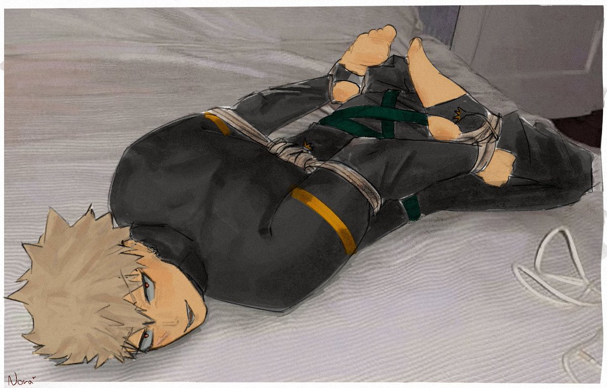 NoraIsFishy2's tweet photo. Bakugou tied up or whatever #MHA #bakugoukatsuki https://t.co/UvdyoZjxME