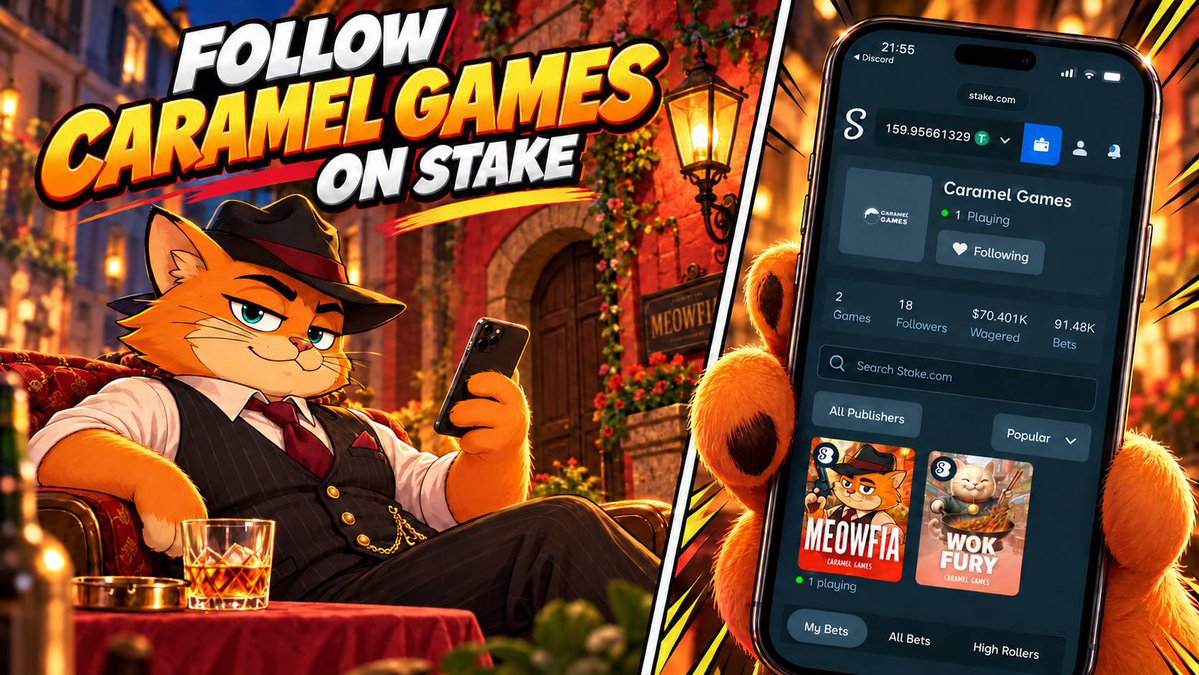 CaramelPlay's tweet photo. $250 GIVEAWAY ❤️

To celebrate the launch of Meowfia, we’re giving away $250 to three winners!

To enter:

- Follow @CaramelPlay on X
- Follow Caramel Games on Stake
- Retweet this post
- Tag two friends in the comments 🐾

Drop your screenshots 👇 https://t.co/eFOrd6lPgs