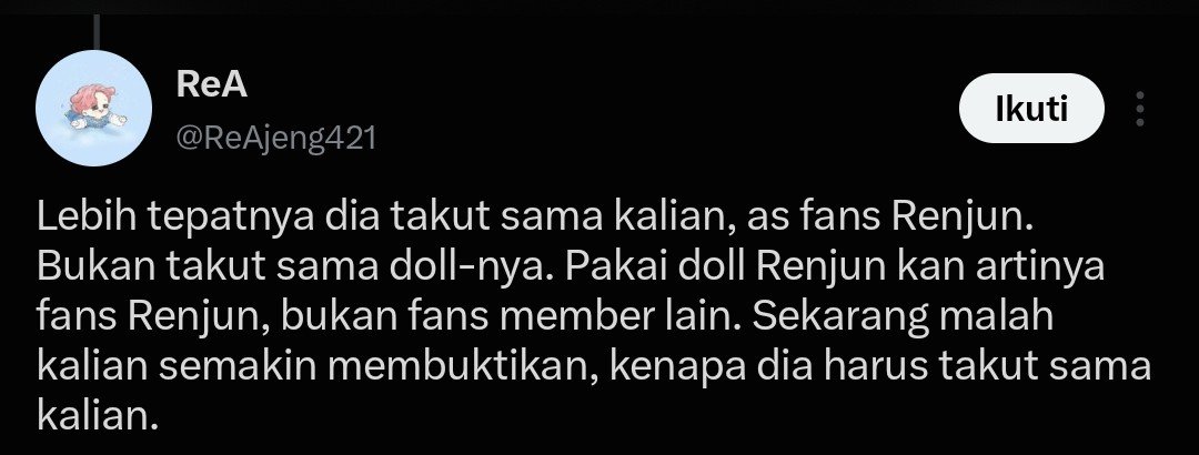 yomatemj's tweet photo. @ReAjeng421 Stop fitnah lu, tapi secara gasadar lu fitnah rc juga, nyawit nih orang https://t.co/ncyRgXnVKB