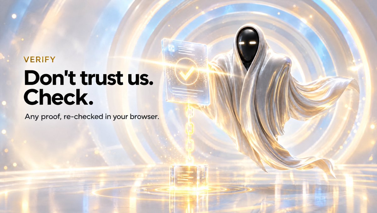 omnizec's tweet photo. Don't trust us. Check.

Every payment or AI answer in omni can give you a proof link. Paste it into Verify and your browser re-checks it against the chain or the hardware.

The proof lives after the # in the link, so it never reaches our servers.

https://t.co/zKlmehersX https://t.co/qDCGqMPbbO
